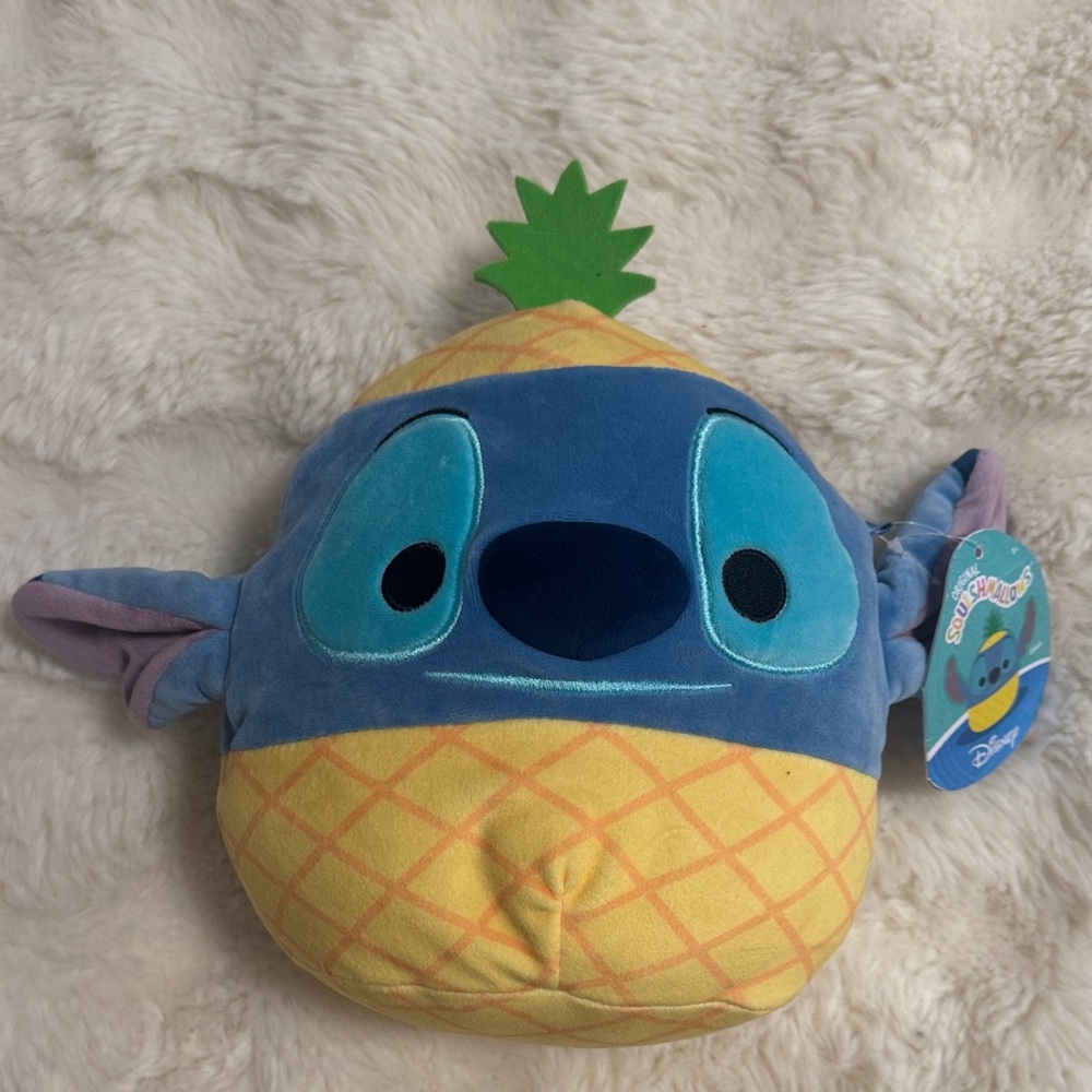 Disney Stitch Pineapple Plush with Blue and Yellow
